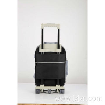 Silver zipper tooth travel luggage